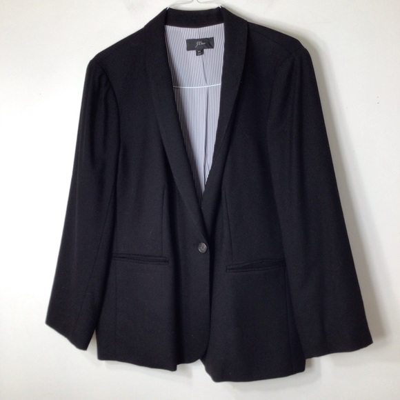 J Crew schoolboy parke wool blazer women 20 black - Picture 1 of 10